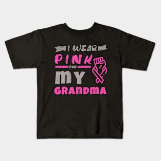 I wear pink for my grandma Kids T-Shirt